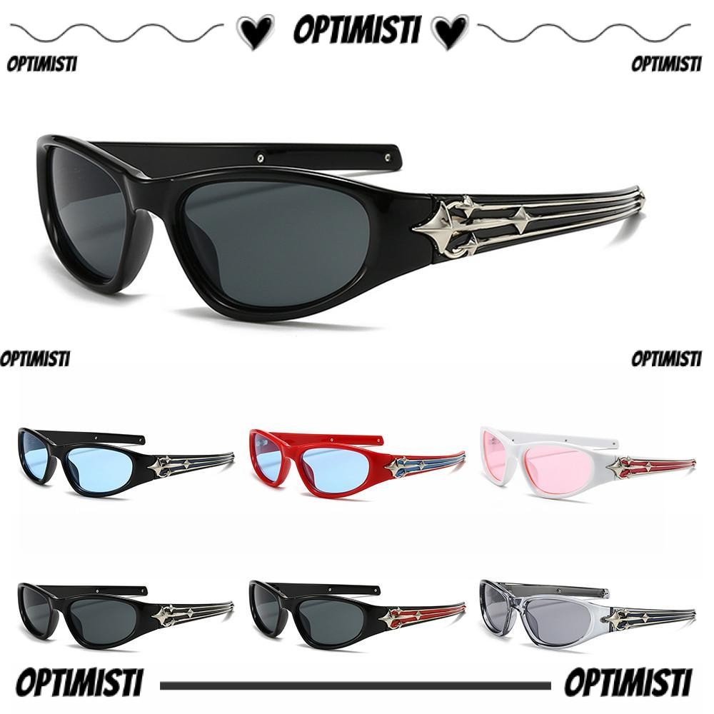OPTIMISTI Designer Sun Glasses, Punk Fashion Sports Glasses, UV400 Y2K Goggle Glasses for Women & Me