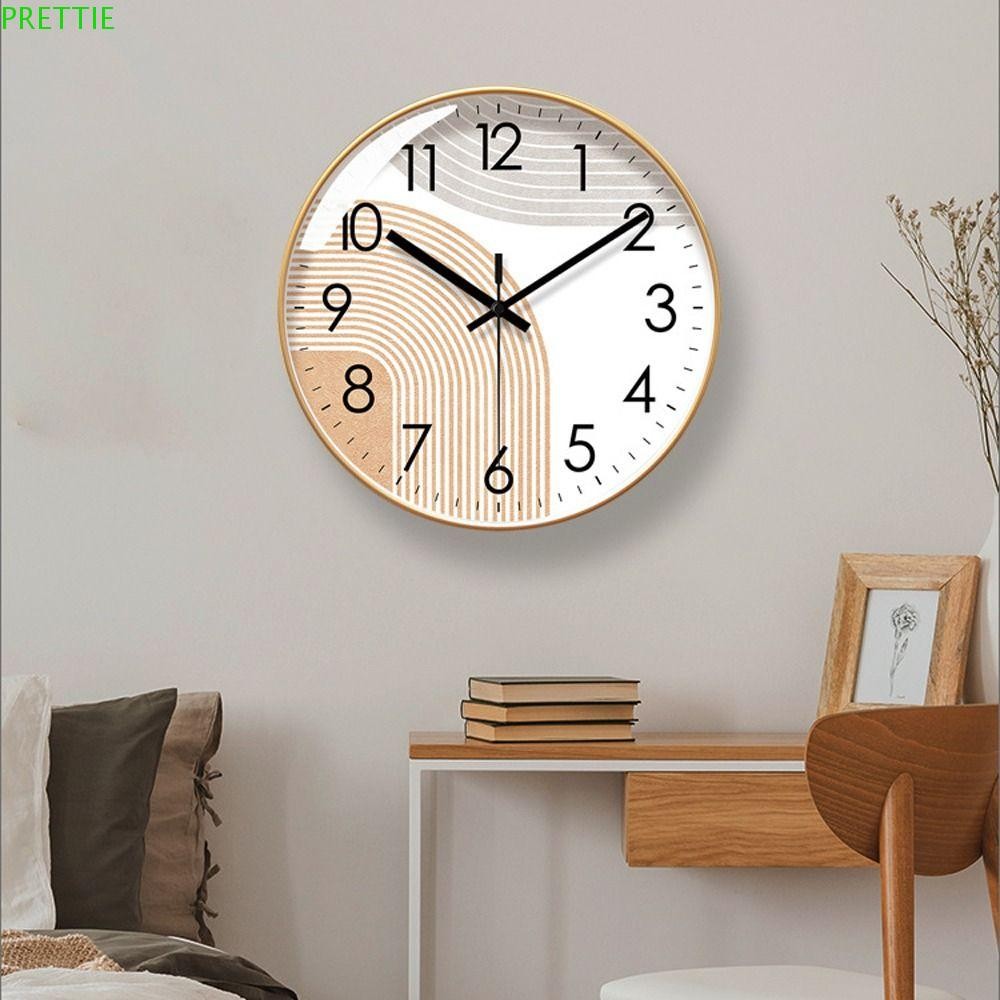 PRETTIE นาฬิกาแขวนผนัง สไตล์นอร์ดิก ขนาด 10-14 นิ้ว เพิ่มความสงบให้ห้องนั่งเล่น
