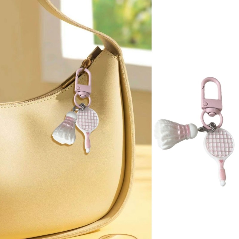 Kiss Playful Racket รูปพวงกุญแจจี้เรซิ่นพลาสติก Charm อุปกรณ์เสริมมัลติฟังก์ชั่น Inspiring สําหรับคน