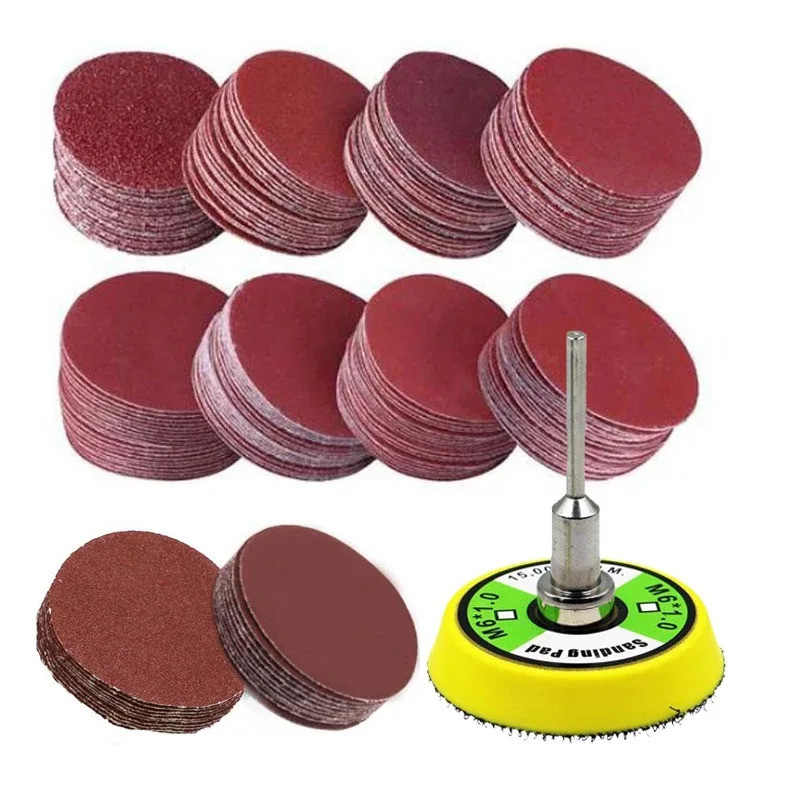 50-100pcs 2inch 50mm Sanding Discs Disk 60-2000 Grit Abrasive Polishing Pad Kit for Dremel Rotary To