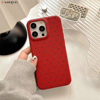 สําหรับ Vivo V70 Elite X300s X300 FE S50 Y500 Y51 Pro mini Y500i Y60 Y50 Y31D T5x เคสโทรศัพท์น่ารักสีสันลายจุดลิ้นจี่สาวที่เรียบง่ายปลอกอ่อนกรณีฝาครอบ