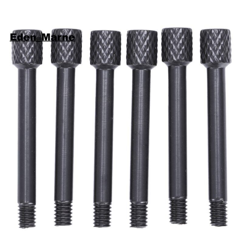 [Eden_Marner] 6 ชิ้นกีตาร์ไฟฟ้าทองเหลือง Tremolo Bridge Saddle Clamp Lock string สกรู/ไม่จําเป็นต้องใส่บล็อกสีดํา
