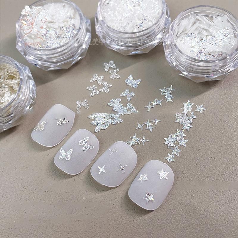 [maybeauty] เล็บ Super Glitter เลื่อม Holographic ไฟแฟนตาซีเล็บเลื่อมสําหรับสาว DIY Glamour เล็บเครื่องมือตกแต่งเล็บ {TH}