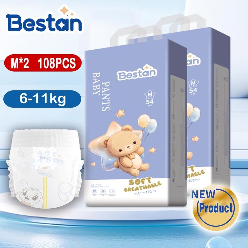 【สั่งซื้อปุ๊บ รับของแถมทันที】【BESTAN】ผ้าอ้อมเด็กแรกเกิด บางและระบายอากาศได้ดี นุ่มพิเศษ แห้งไว ขนาดใ