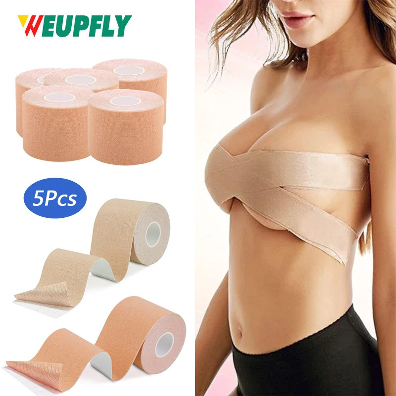 5 Roll Kinesiology Tape 1 Roll (5cm x 5m) - Waterproof Athletic Sports Tape - Elastic Therapeutic KT