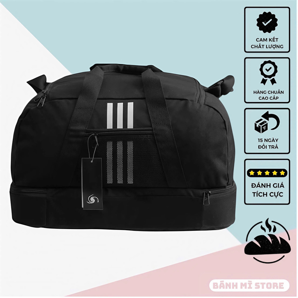 DAS DUFFEL TIRO กระเป๋าเปล่าขนาด 50*28 Cm พร้อมช่องรองเท้า - กระเป๋าเดินทางยิมทําจากผ้าโพลีเอสเตอร์ 