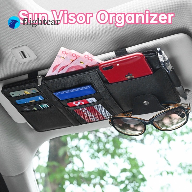 FT Car Card Holder Car Sun Visor Organizer Multifunctional Car Accessories Interior Organizer 6 สไตล