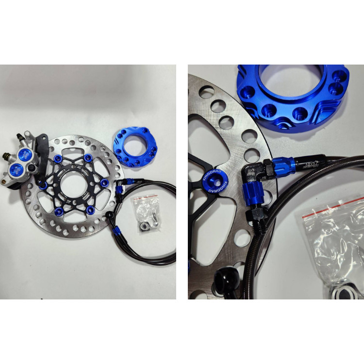 ปั๊มล่าง ZERN81 2พอท สีน้ำเงิน + จานจูyearเตอร์ ดำหมุดน้ำเงิน + สเปเซอร์ สีน้ำเงิน + สายเรคZERN81 สี