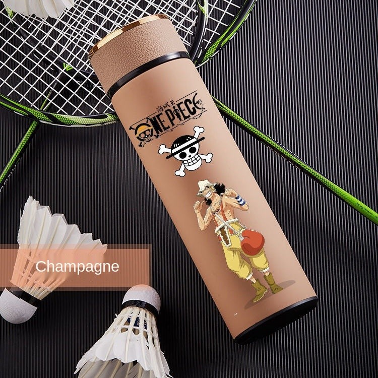 2ง อะนิเมะถ้วยน้ํา หนึ่ง ชิ้นส่วน กระติกน้ําสูญญากาศลูฟี่ 304 สแตนเลสสมาร์ทของขวัญนักเรียนชายและหญิงขวดกาแฟ - รูปที่ 5