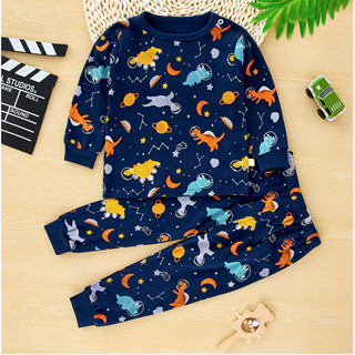 ชุดนอนเด็กจากผ้าฝ้ายแท้ พร้อมเสื้อกันหนาว สำหรับฤดูใบไม้ร่วง…