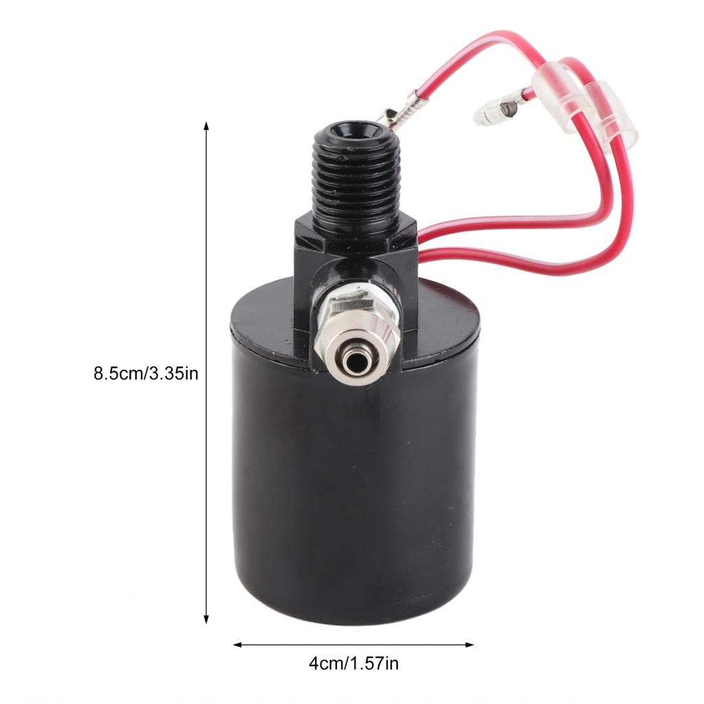 Phoenixshop-vn Electric Air Solenoid Valve Horn สําหรับสาย 4in OD 1 เส้น (สีดํา)