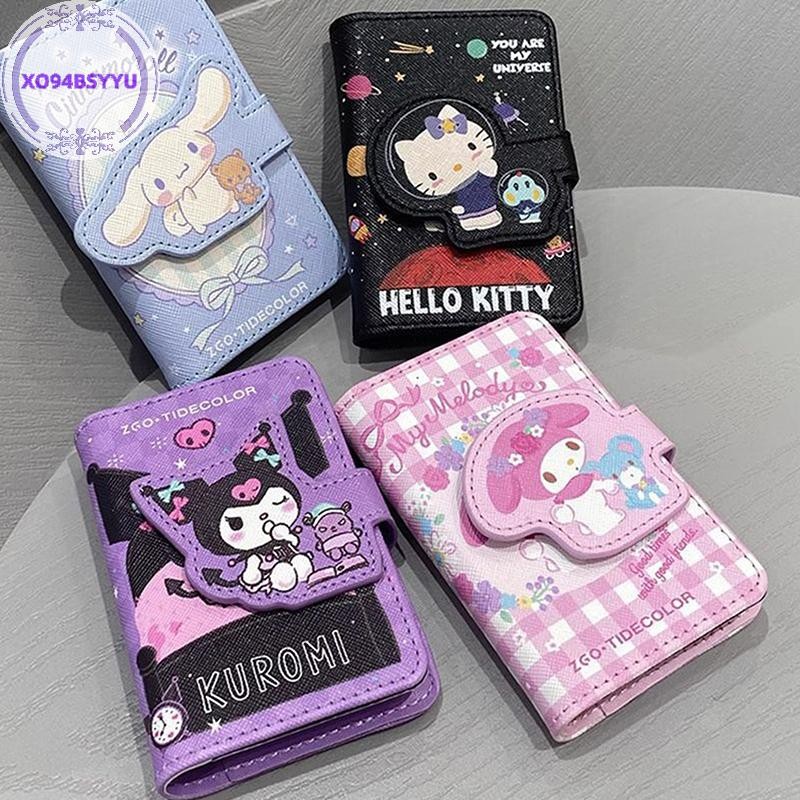 Xo94bsyyu Sanrio กระเป๋า Pu หนัง Multi Slot Card Sleeve อะนิเมะ Hellokitty Kuromi Cinnamoroll Kawaii