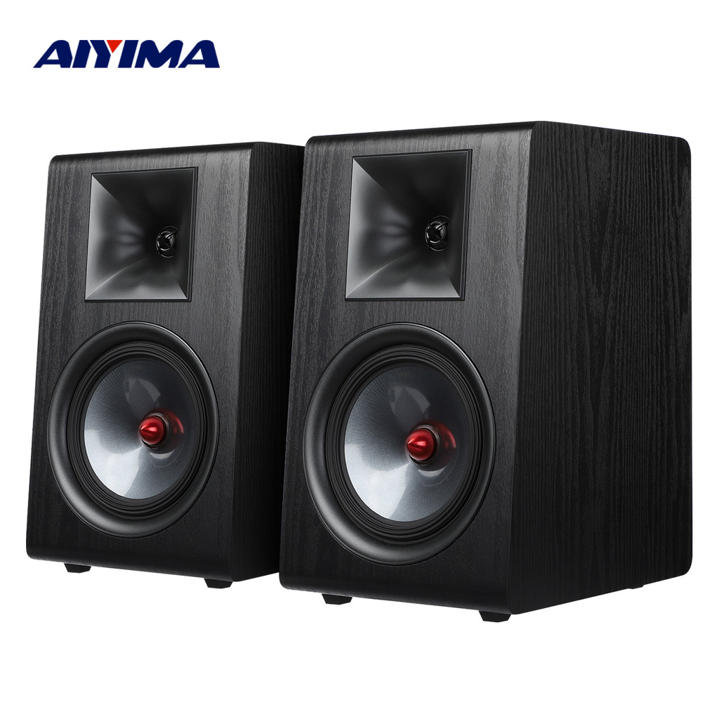 AIYIMA ไอยามา พี600 6.5นิ้วพาสซีฟลําโพงไม้คาร์บอนไฟเบอร์วูฟเฟอร์ผ้าไหมทวีตเตอร์ชั้นวางหนังสือลําโพงสําหรับ ไฮไฟ เครื่องขยายเสียงโฮมเธียเตอร์
