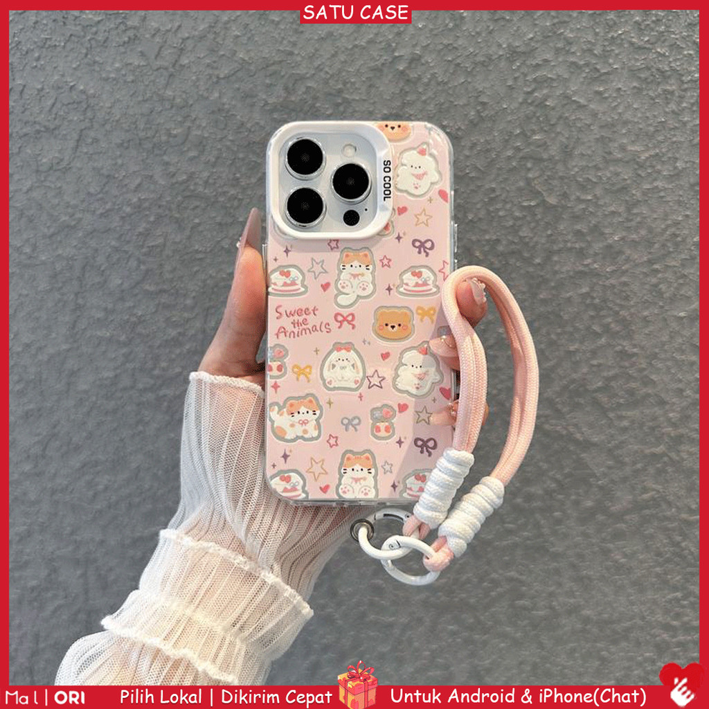 ✨เคส+โซ่✨OPPO Kawaii Full Cover Softcase OPPO A1K/A3X/A3PRO/A15/A15S/A35/A16/A55/A54/A16K/A16E/A17/A