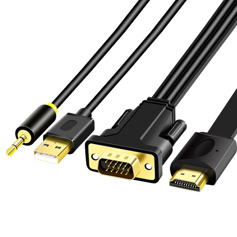 Vga ถึง hami สายเสียง HD TV สาย vga อะแดปเตอร์ hbmi คอมพิวเตอร์ Converter vda ชาย htmi หญิง vag hami