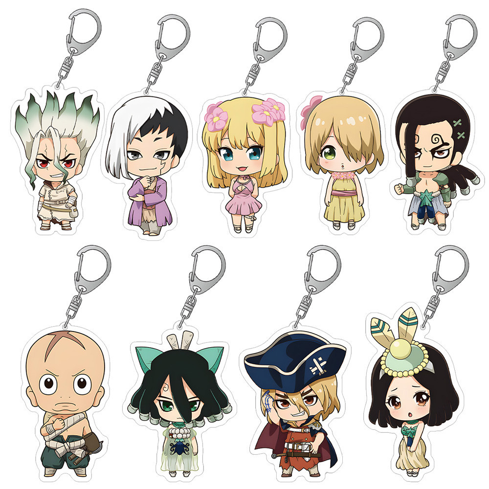 ตัวละคร Dr.STONE Senku Ishigami Kohaku Chrome Ukyo Saionji Ryusui Nanami Luna Wright ใหม่ พวงกุญแจอะ