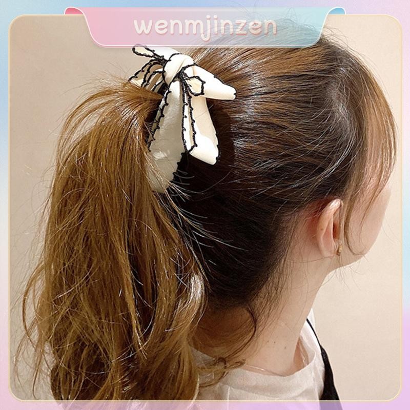 [IN] แฟชั่น Bowknot Banana Clip ผมหางม้าสูงหวาน กิ๊บหรูหราคงที่ TH