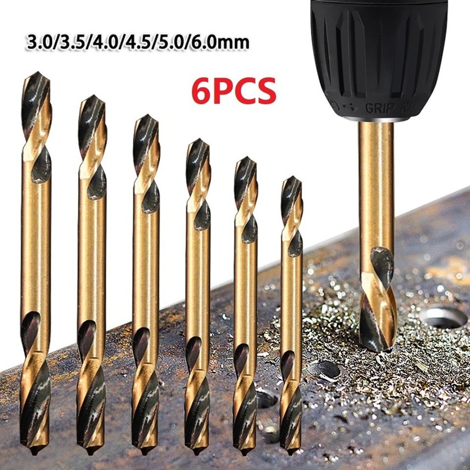 HSS Double-headed Twist Auger Drill Bit Set Double Ended Drill Bits For Metal Stainless Steel Iron W