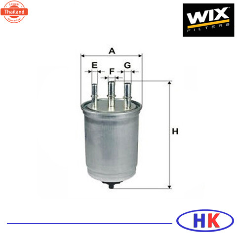 WIX ไส้กรองน้ำมันเชื้อเพลิง HYUNDAI Porter 2.5 year05 , KIA Carnival 2.9, K2900, SSANGYONG Rexton 2.