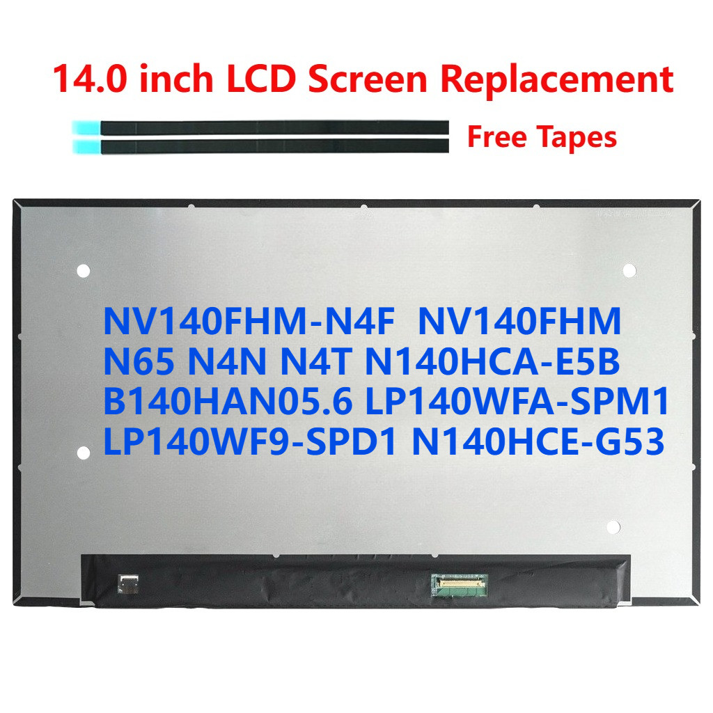 14.0 IPS แล็ปท็อปหน้าจอ LCD NV140FHM-N4F fit NV140FHM N65 N4N N4T N140HCA-E5B B140HAN05.6 LP140WFA-S