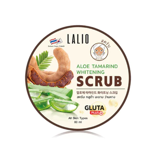 Lalio Aloe Tamarind Whitening Scrub 80ml ลาลิโอ สครับผิวสูตรมะขามแบบกระปุก.
