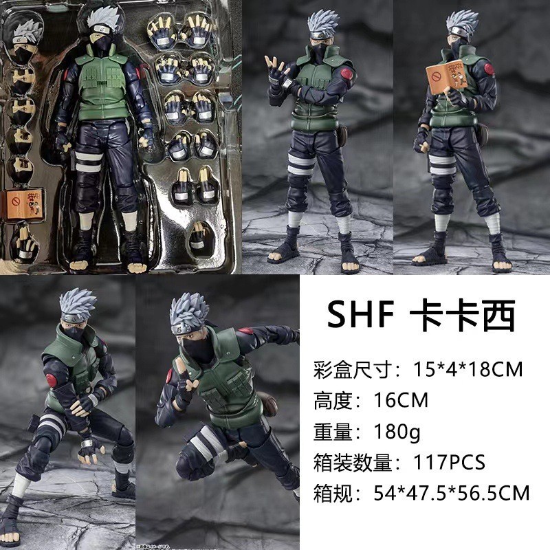SHF Naruto Movable Naruto Sasuke Kakashi Uchiha Itachi รูปของเล่นตุ๊กตา
