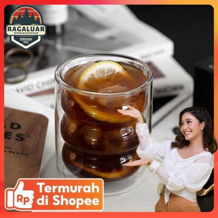 YUCHI Aesthetic Double Wall Glass 225ml - JJ915