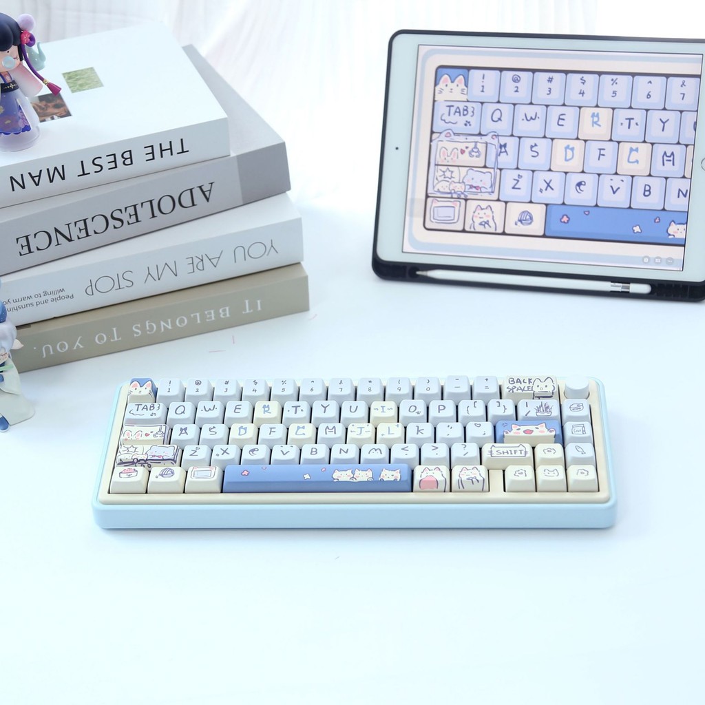 work egg keycaps keycap ไทย ZUOYA Blue Cat Aiming Fragrant Rabbit กบน้อย MDA/โรงงานเดิมความสูง 5 ด้า