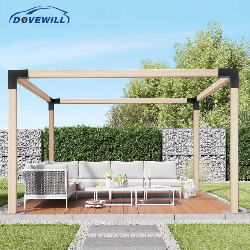 [Dovewill] 4 ชิ้น Pergola Brackets คานไม้สูงโมเดิร์นพรีเมี่ยมกลางแจ้ง Pergola ฮาร์ดแวร์ Stable 4x4 P