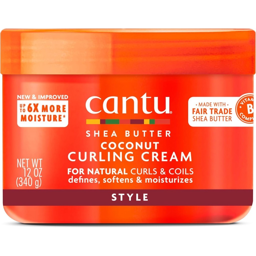 Cantu Coconut Curling Cream 340g (แพ็คอาจวารี่)