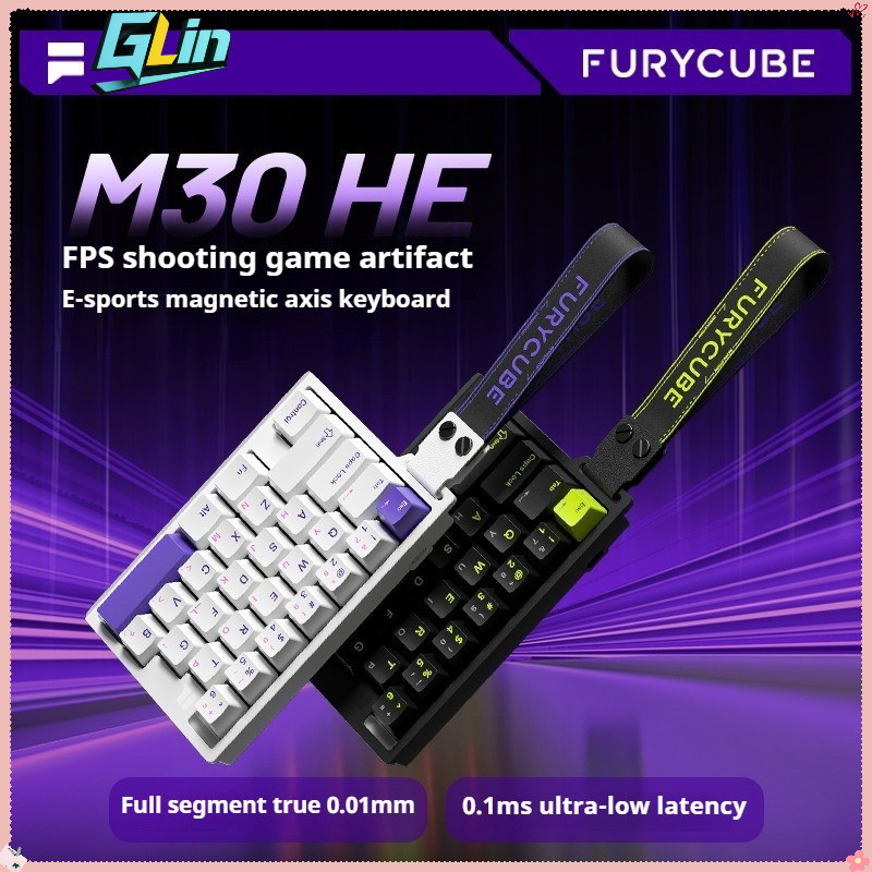 FURYCUBE M30HE 8K Magnetic Switch Mechanical Keyboard - แบบมีสาย 0.1ms 0.01 มม. RT Single-handed Cus