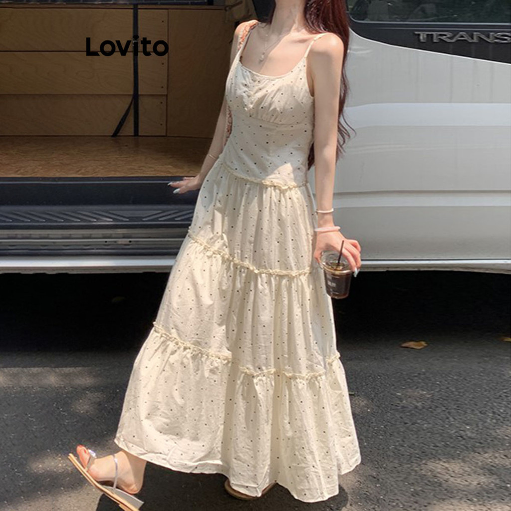 Lovito ชุดเดรสลายธรรมดาสบาย ๆ สำหรับผู้หญิง LNA75411