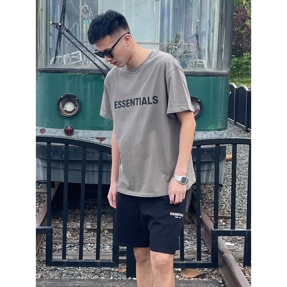 เสื้อยืดแขนสั้น FEAR OF GOD ผ้าฝ้ายแท้ ทรงหลวม สไตล์.streetwear