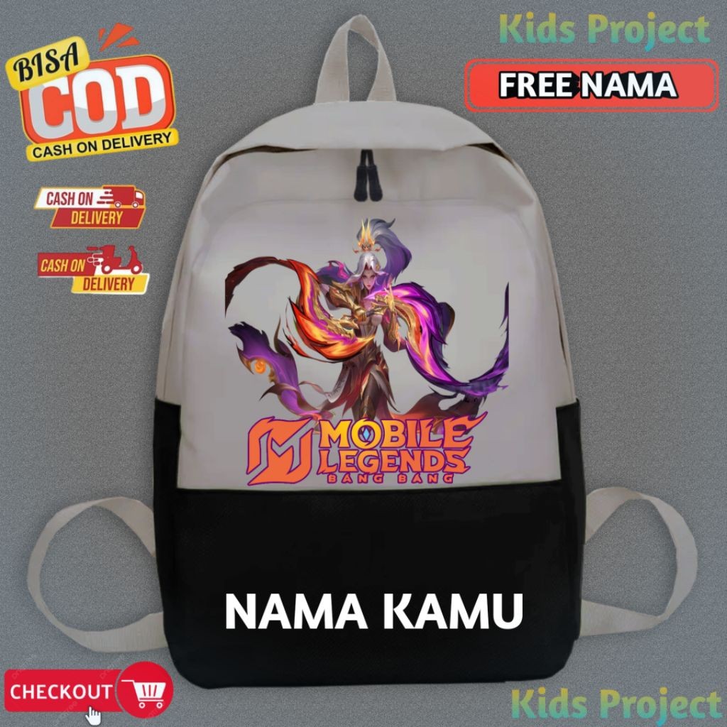 HANABI Vessel OF Rage MOBILE LEGENDS X MLBB กระเป๋าเป้เด็กแบบกําหนดเอง