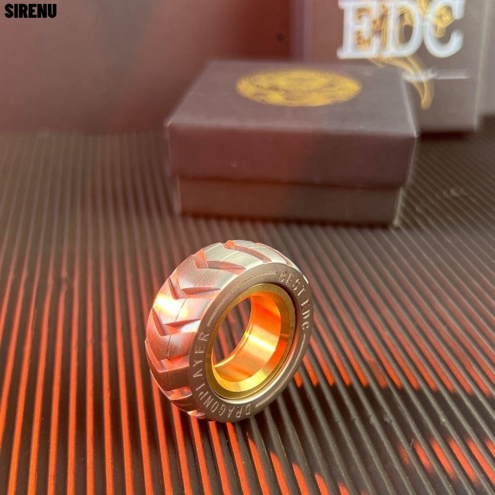 SIRENU ปลายนิ้ว Gyro, บรรเทาความเครียดโลหะ Fidget Edc Mechanic Ring, Antistress Mute Fidget Spinners