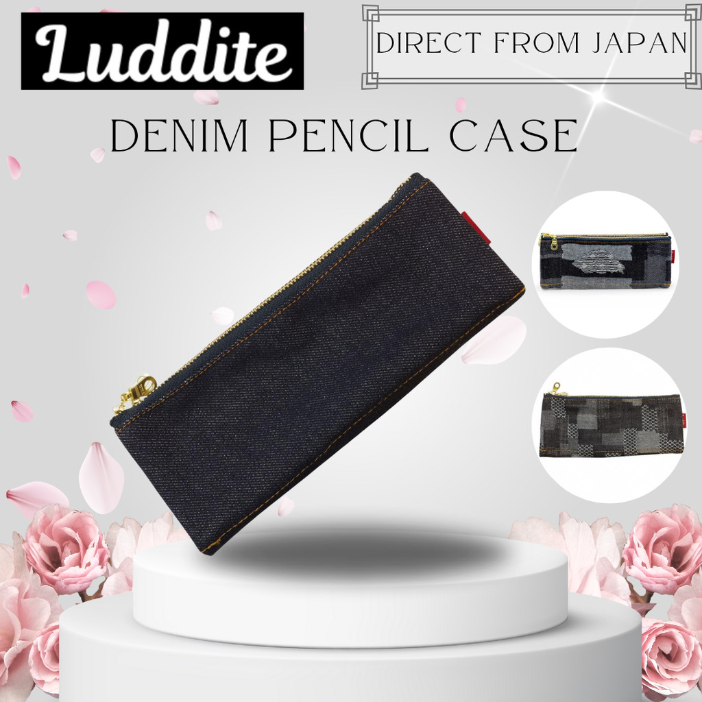 Luddite Bendie Denim Pencil Case – Stylish, Flexible, Compact Stationery Organizer Pen Case