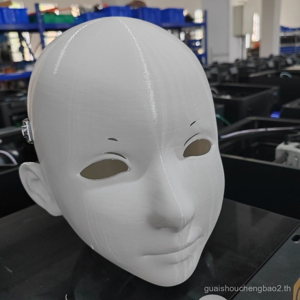 Black Shining White Eye สองมิติสีขาวรุ่น Kigurumi หมวกที่กําหนดเอง cos ตุ๊กตาแต่งหน้าหน้ากากวาดด้วยม