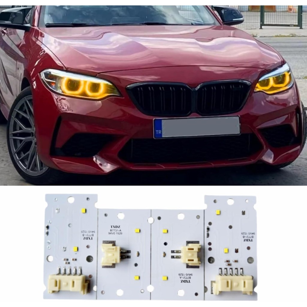 4 ชิ้น CSL สีเหลือง DRL Angel Eyes Boards ชุด Fit สําหรับ 2014-2017 2 Series F22 F23 F87 M2 228i 228