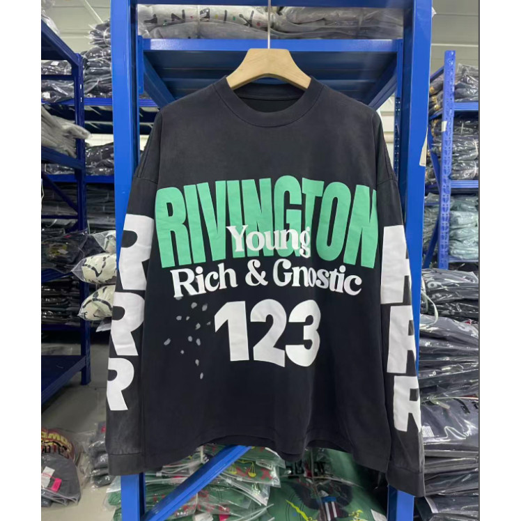 RRR-123 SS25 "Levington Garden" - เสื้อยืดแขนยาวคุณภาพเยี่ยม ทนต่อการซัก