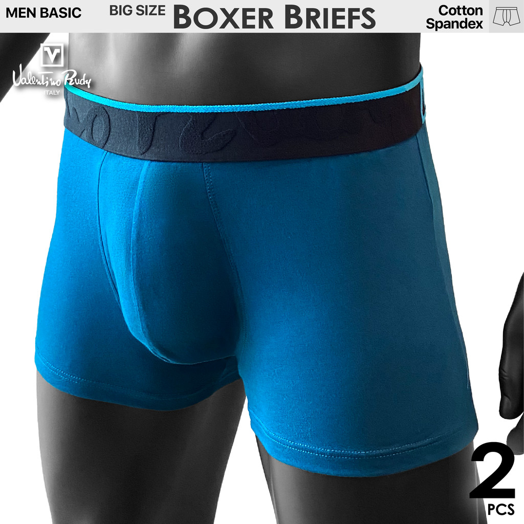 VALENTINO RUDY ชุดชั้นในชาย 2 ชิ้นกางเกงบ็อกเซอร์ผ้าฝ้ายสแปนเด็กซ์ VRTB 72-2 (คละสี) Seluar Dalam Le
