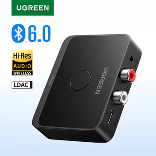 UGREEN อะแดปเตอร์บลูทูธ 3.5 มม. RCA LDAC ตัวรับสัญญาณไร้สายเสียงความละเอียดสูงสําหรับ Home Stereo