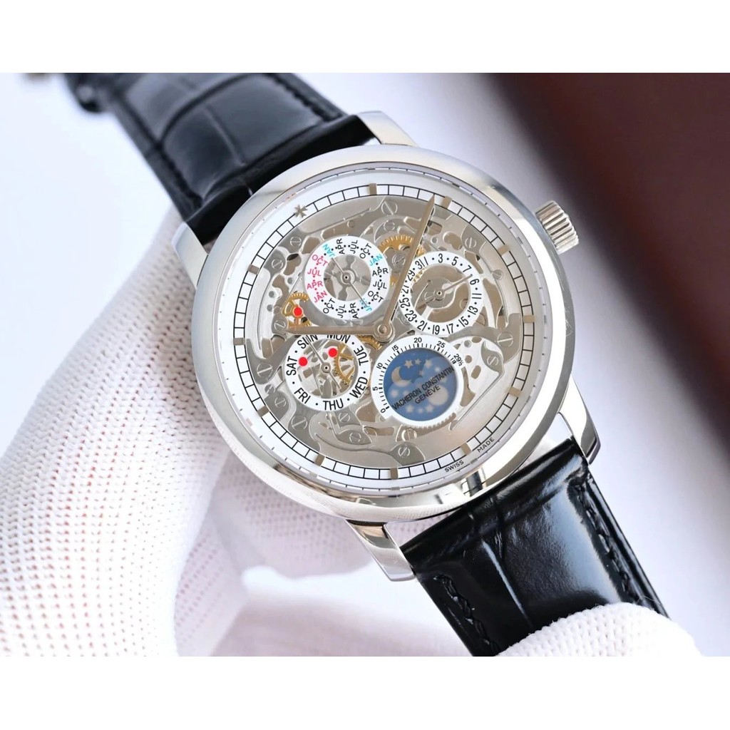 นาฬิกาปฏิทินถาวร Jiang Shi.Denton Heritage Series รุ่น: 43175/000R-9687.นาฬิกาเส้นผ่านศูนย์กลาง 41 ม