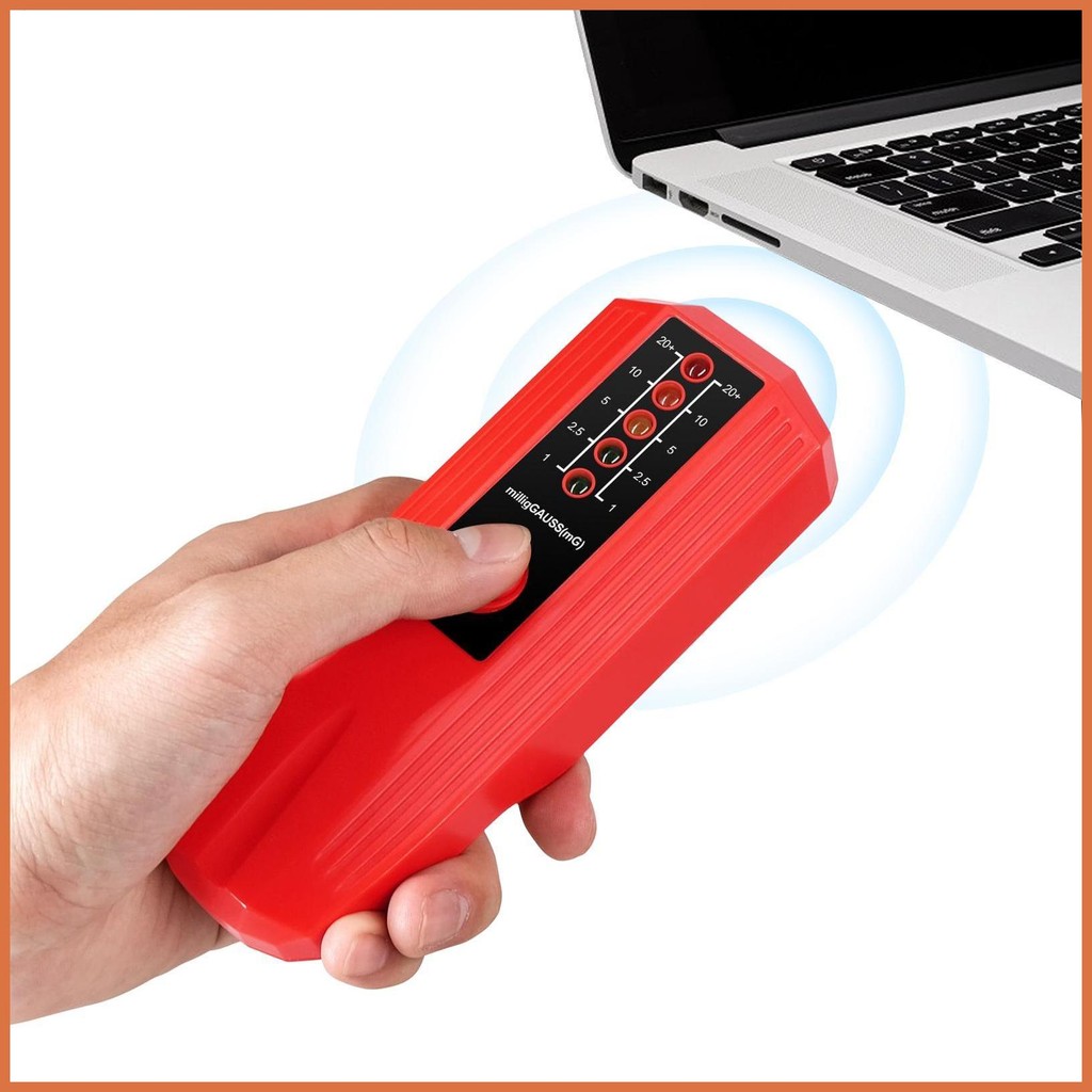 EMF Reader 5 ไฟ LED EMF Meter แม่เหล็กไฟฟ้ารังสีเมตรมือถือดิจิตอล LCD EMF Reader เครื่องทดสอบ lyuph