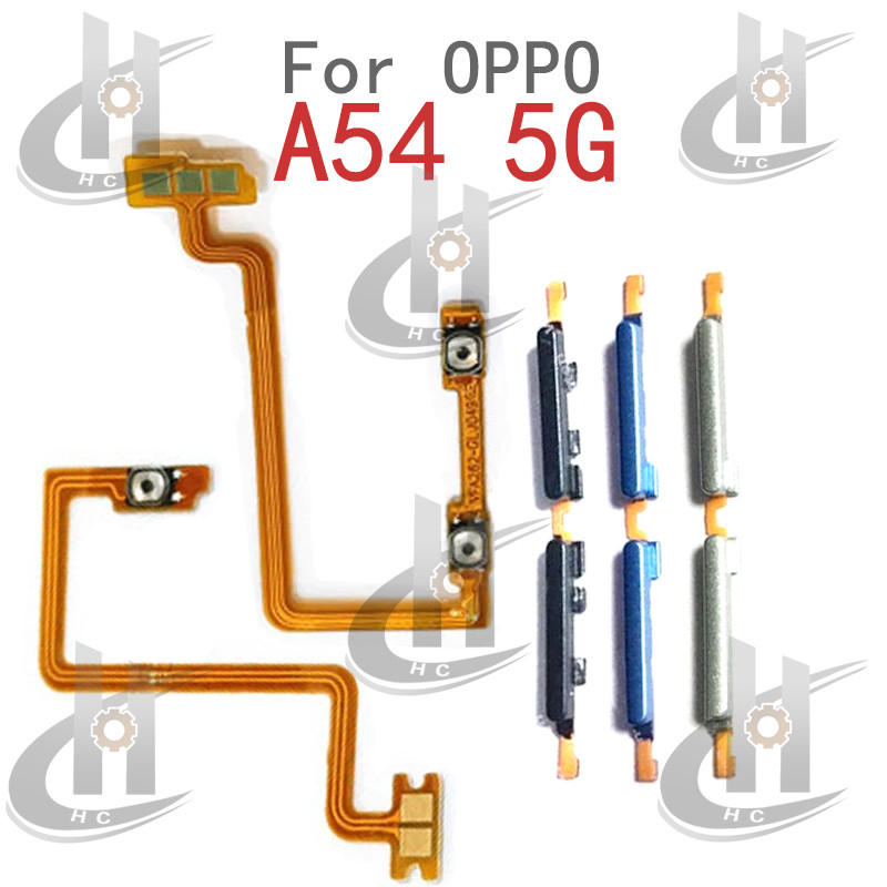 สําหรับ OPPO A54 5G ปุ่มด้านข้างปุ่ม Flex Cable Keys ปุ่มปิดระดับเสียงขึ้นลงด้านข้างอะไหล่ทดแทน