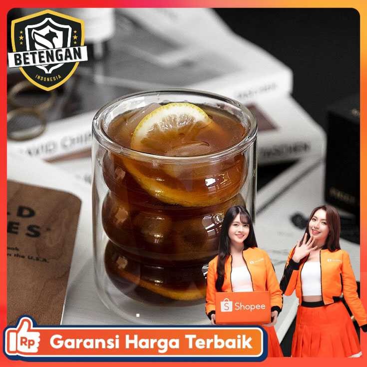 YUCHI Aesthetic Double Wall Glass 225ml - JJ915