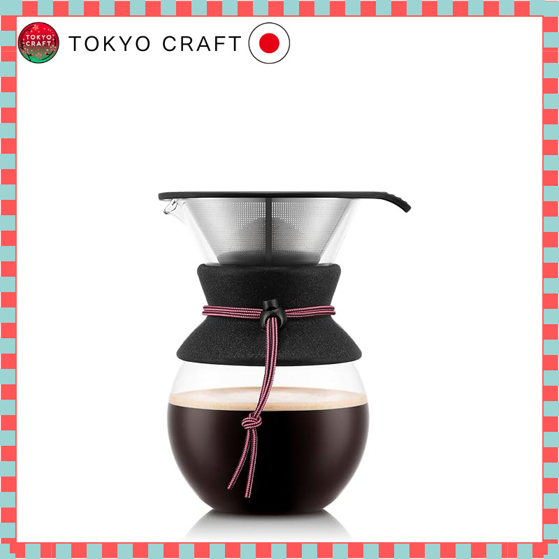 BODUM Coffee Maker Dripper POUR OVER 1000ml 80th Anniversary Limited Edition Strawberry Stainless St