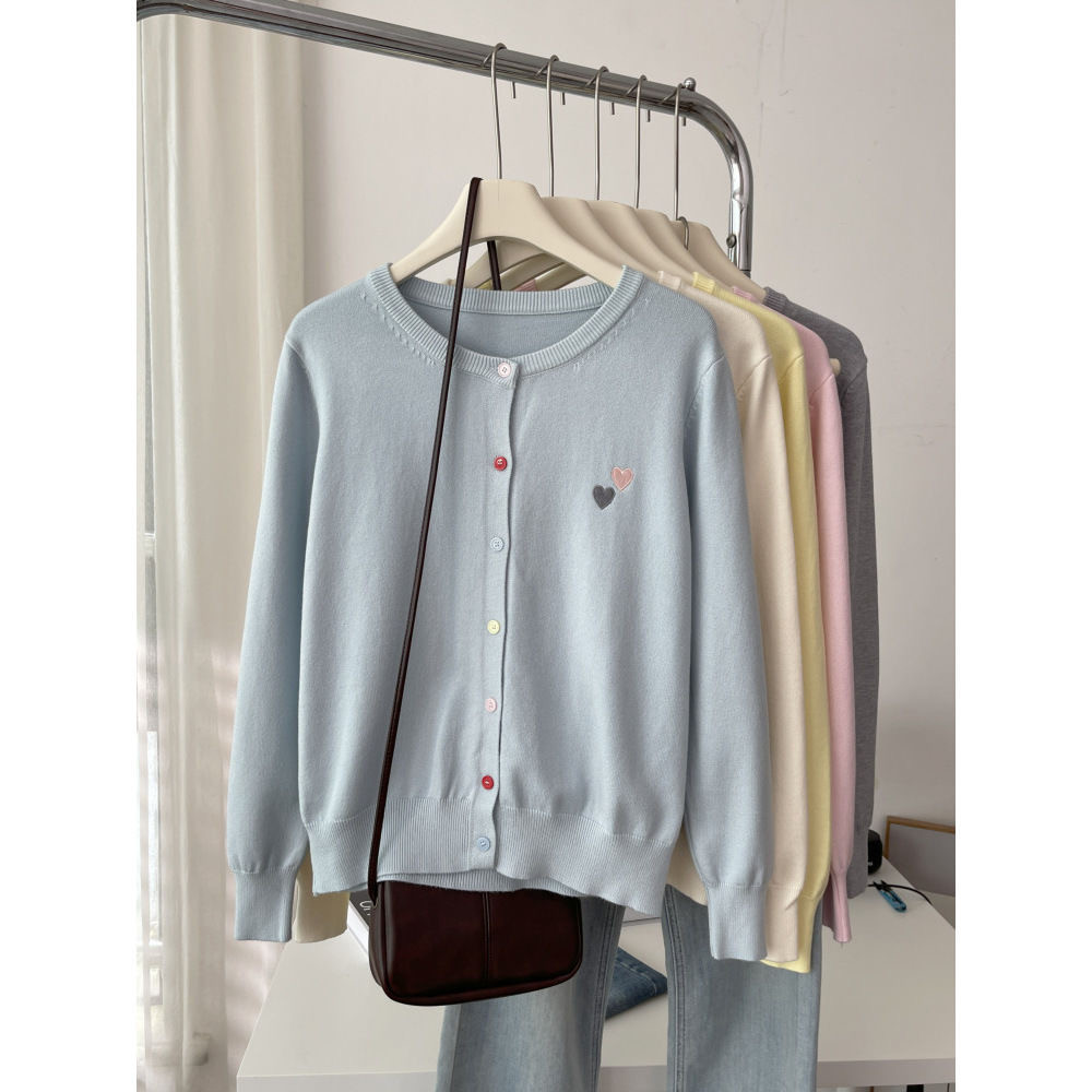 Dahong ❤️88018 ถักเสื้อสเวตเตอร์ถักผู้หญิงฤดูใบไม้ร่วงฤดูหนาวฤดูใบไม้ผลิ  เสื้อไหมพรม แขนยาว Cardigan สไตล์เกาหลี - รูปที่ 7