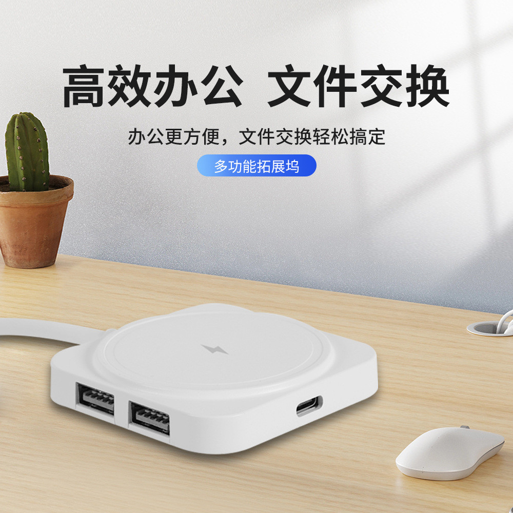 T T Tpye-c Docking Station USB-C to HDMI Gigabit Network Port สถานีเชื่อมต่อแนวตั้ง อะแดปเตอร์มัลติฟ