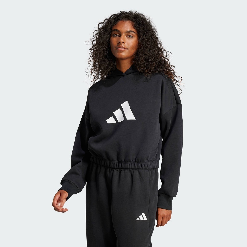 adidas Lifestyle Future Icons 3 Bar Logo Hoodie Women Black JE0136