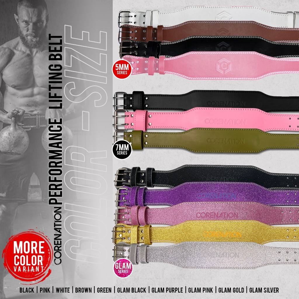 BERGU_IDCoreNation Fitness Belt / Gym Fitness Belt / Gym Belt / PowerBelt Gym Fitness Belt / Padding